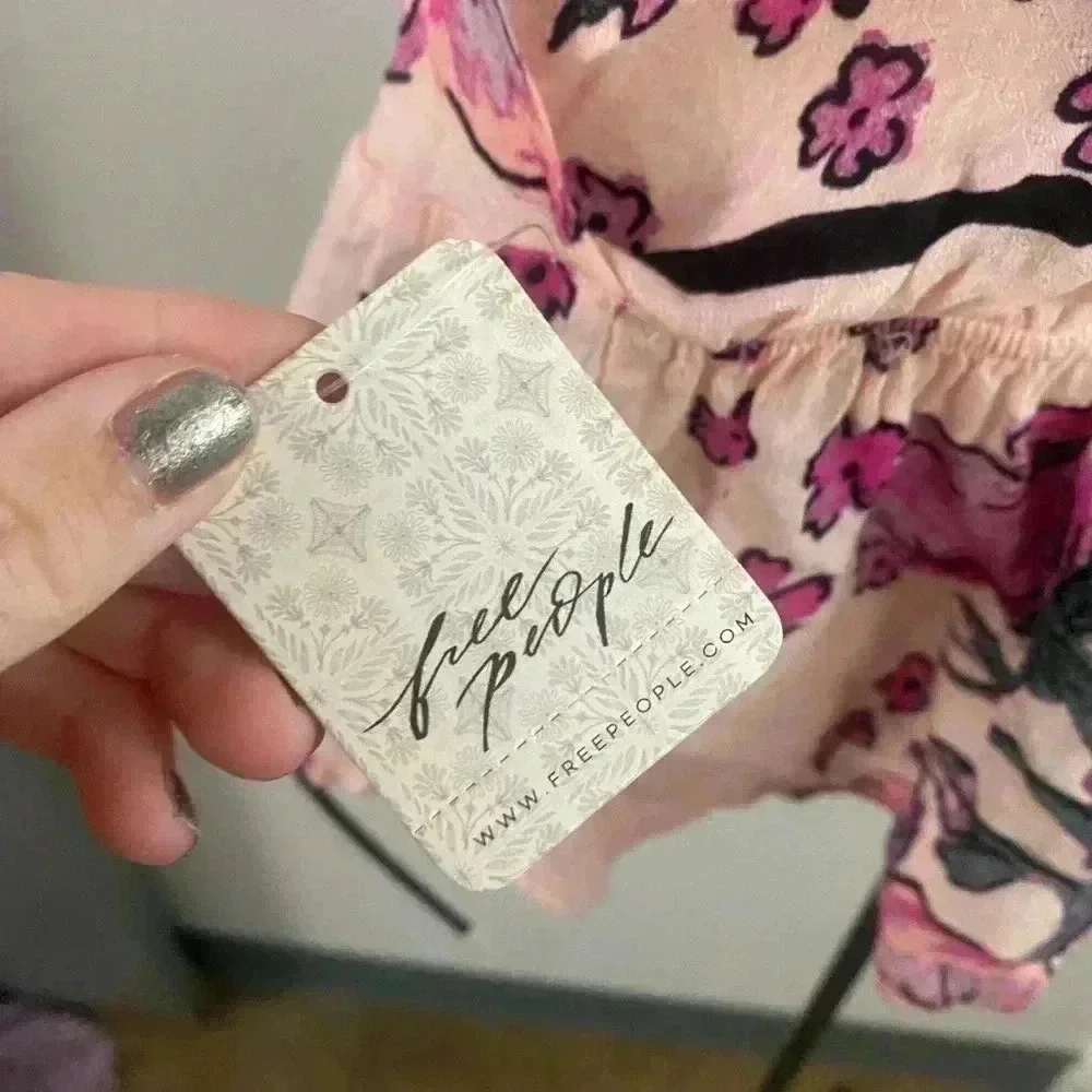 Free People‎ hot tropics floral tie front tank top Medium